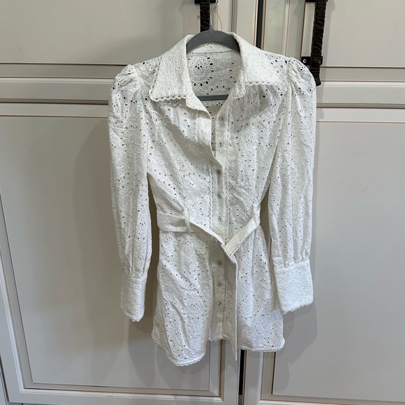 Zimmermann Ivory Eyelet Mini Dress - Picture 5 of 10